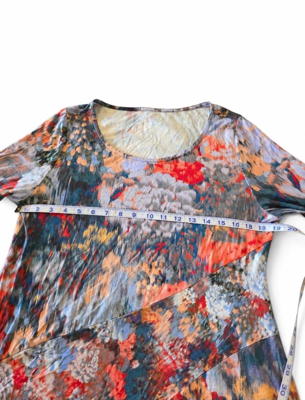 Soft Surroundings Nanette Maxi Dress Womens L Abstract Floral Stretch Boho - Picture 14 of 14